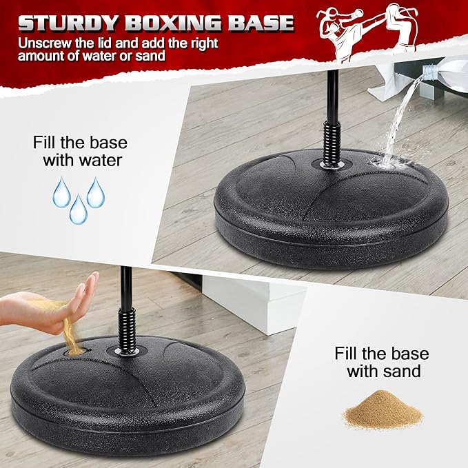 Kids Boxing Set - Punching Bag + Gloves | Adjustable Height | Ages 3-10