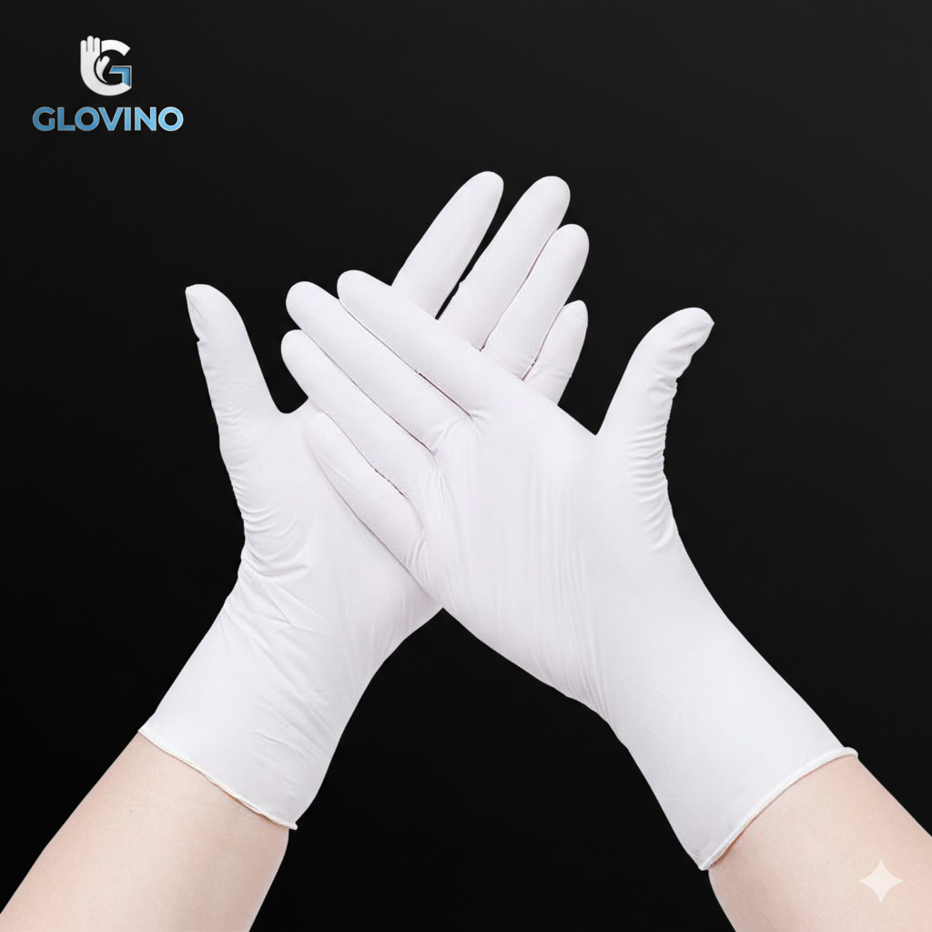Glovino™ Heavy-Duty Black Nitrile Gloves, Latex Free, Kitchen & Salon Use