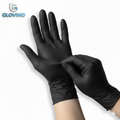 Glovino™ Heavy-Duty Black Nitrile Gloves, Latex Free, Kitchen & Salon Use